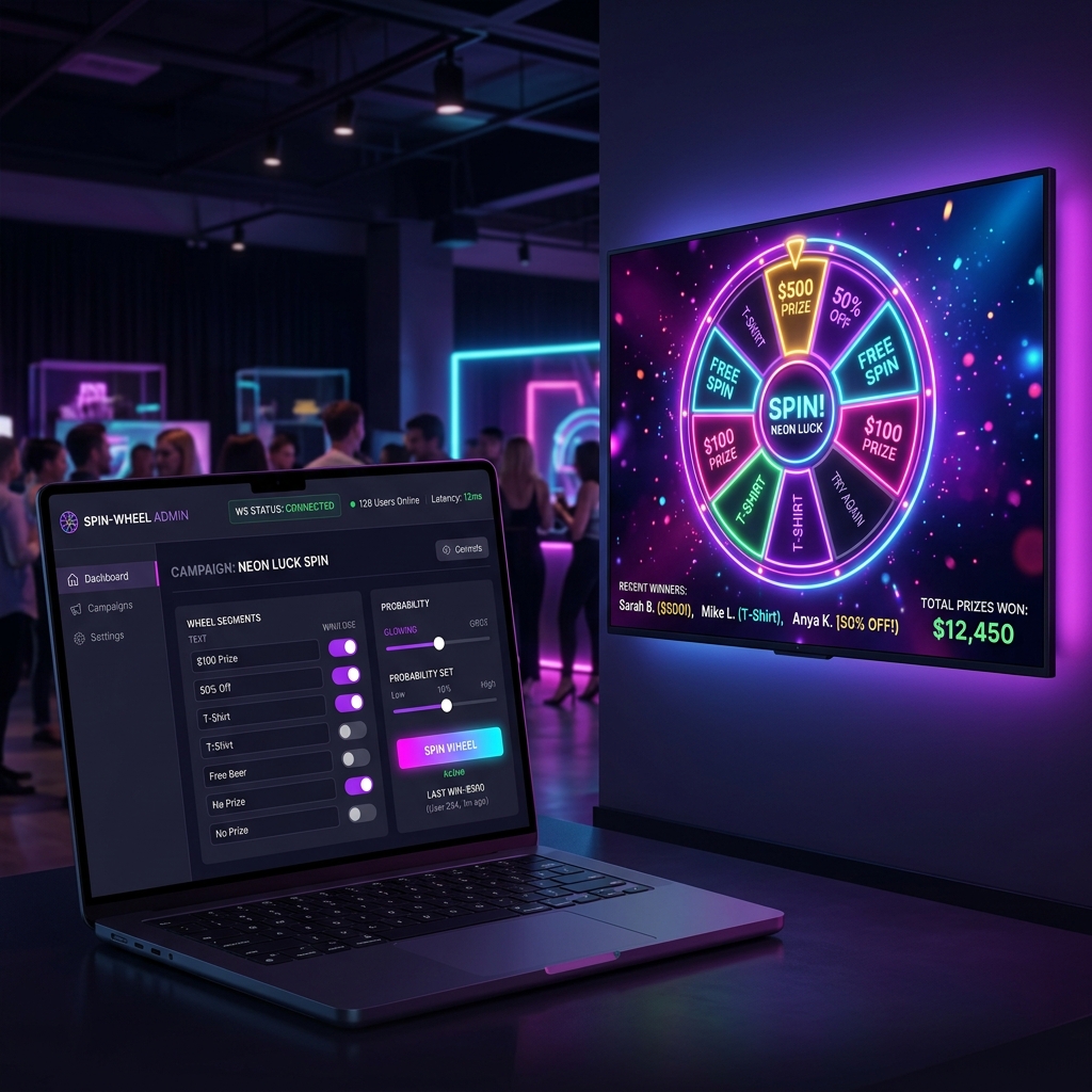 AJ Digital Case Study: WebSocket Spin-Wheel - Custom Software Development